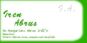 iren abrus business card